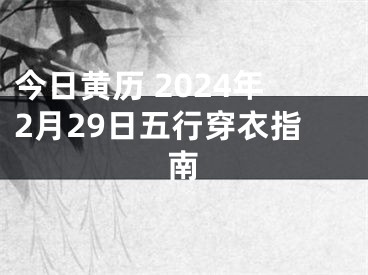 今日黄历 2024年2月29日五行穿衣指南