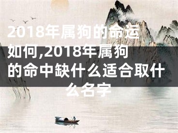 2018年属狗的命运如何,2018年属狗的命中缺什么适合取什么名字