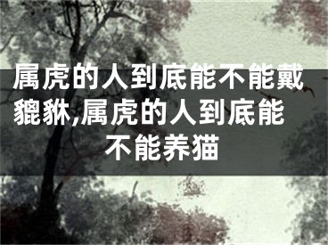 属虎的人到底能不能戴貔貅,属虎的人到底能不能养猫