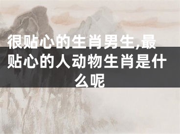 很贴心的生肖男生,最贴心的人动物生肖是什么呢