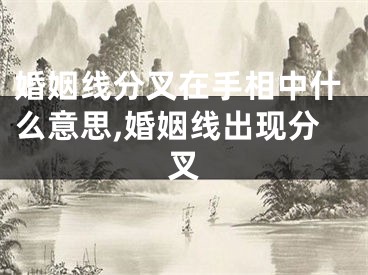 婚姻线分叉在手相中什么意思,婚姻线出现分叉