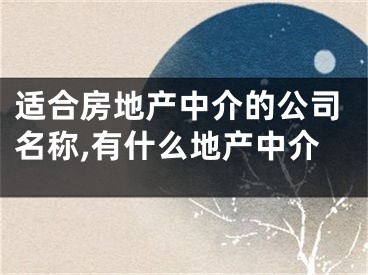 适合房地产中介的公司名称,有什么地产中介
