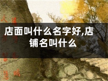 店面叫什么名字好,店铺名叫什么