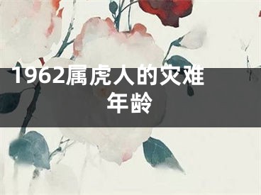 1962属虎人的灾难年龄