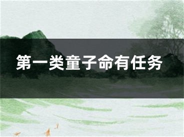 第一类童子命有任务