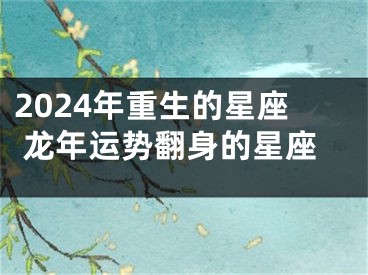 2024年重生的星座 龙年运势翻身的星座