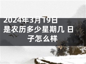 2024年3月19日是农历多少星期几 日子怎么样