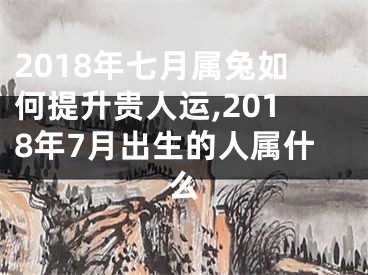 2018年七月属兔如何提升贵人运,2018年7月出生的人属什么