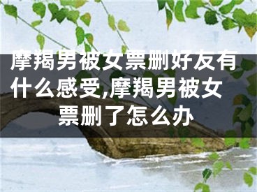 摩羯男被女票删好友有什么感受,摩羯男被女票删了怎么办