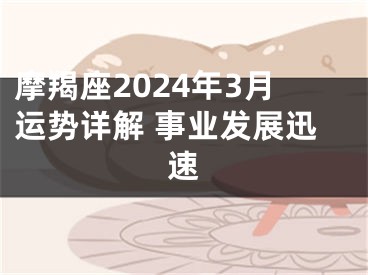 摩羯座2024年3月运势详解 事业发展迅速