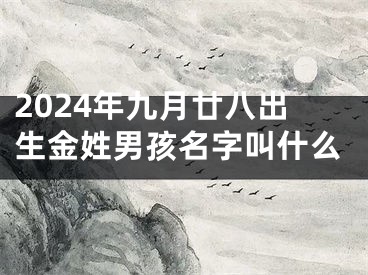 2024年九月廿八出生金姓男孩名字叫什么