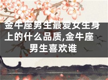 金牛座男生最爱女生身上的什么品质,金牛座男生喜欢谁