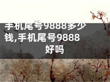 手机尾号9888多少钱,手机尾号9888好吗