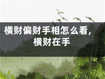 横财偏财手相怎么看,横财在手