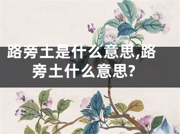 路旁土是什么意思,路旁土什么意思?