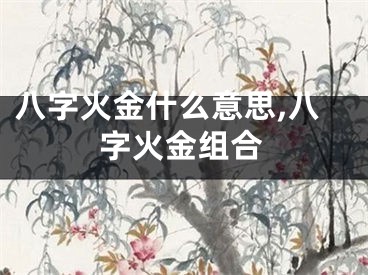 八字火金什么意思,八字火金组合