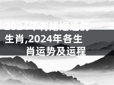 2024年有婚姻运的生肖,2024年各生肖运势及运程