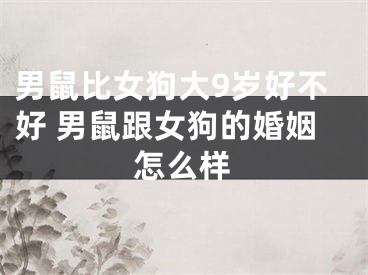 男鼠比女狗大9岁好不好 男鼠跟女狗的婚姻怎么样