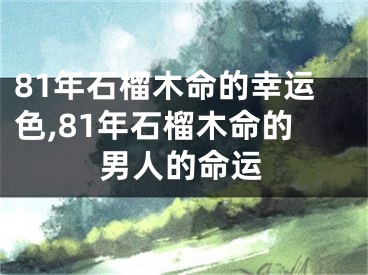 81年石榴木命的幸运色,81年石榴木命的男人的命运
