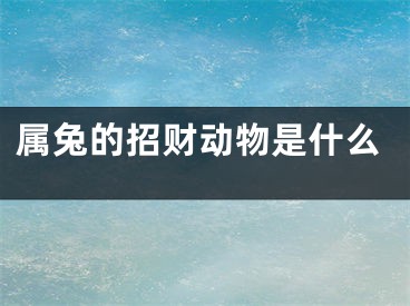 属兔的招财动物是什么
