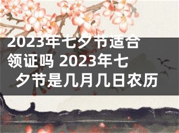 2023年七夕节适合领证吗 2023年七夕节是几月几日农历