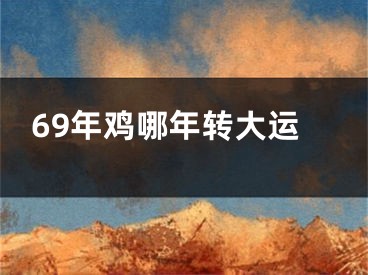 69年鸡哪年转大运
