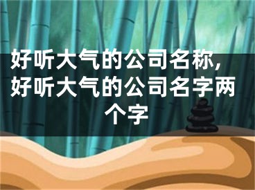 好听大气的公司名称,好听大气的公司名字两个字