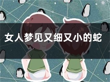 女人梦见又细又小的蛇
