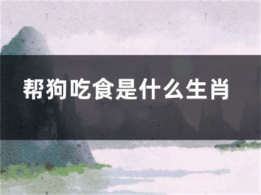 帮狗吃食是什么生肖