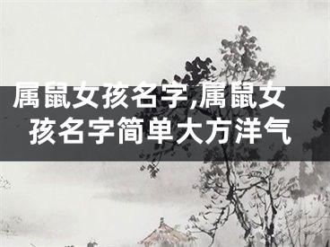 属鼠女孩名字,属鼠女孩名字简单大方洋气