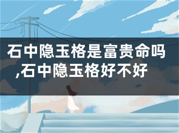 石中隐玉格是富贵命吗,石中隐玉格好不好