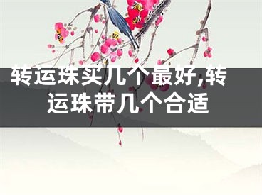 转运珠买几个最好,转运珠带几个合适