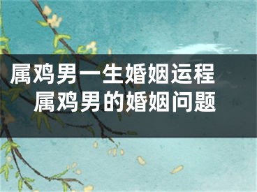 属鸡男一生婚姻运程 属鸡男的婚姻问题