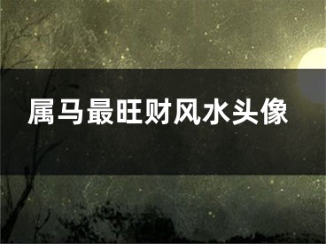 属马最旺财风水头像