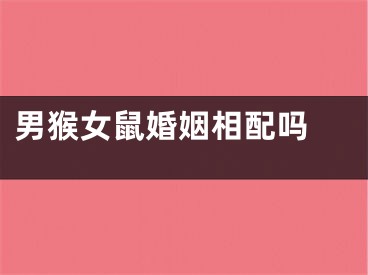 男猴女鼠婚姻相配吗 
