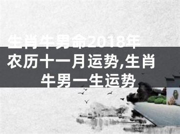 生肖牛男命2018年农历十一月运势,生肖牛男一生运势