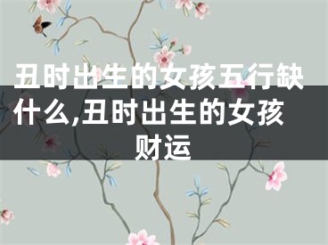 丑时出生的女孩五行缺什么,丑时出生的女孩财运