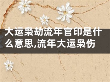 大运枭劫流年官印是什么意思,流年大运枭伤