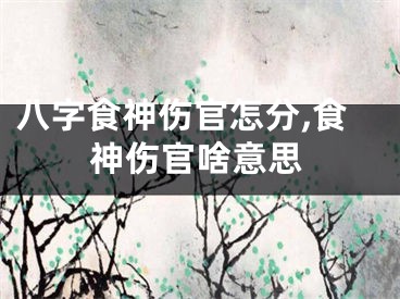 八字食神伤官怎分,食神伤官啥意思