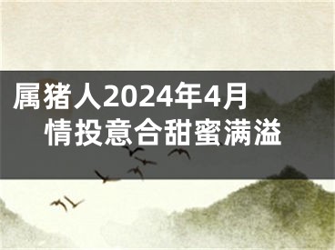 属猪人2024年4月情投意合甜蜜满溢