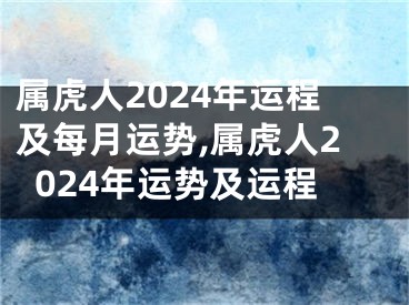属虎人2024年运程及每月运势,属虎人2024年运势及运程