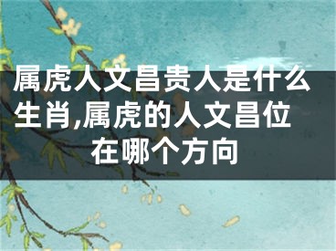 属虎人文昌贵人是什么生肖,属虎的人文昌位在哪个方向