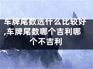 车牌尾数选什么比较好,车牌尾数哪个吉利哪个不吉利