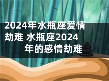 2024年水瓶座爱情劫难 水瓶座2024年的感情劫难