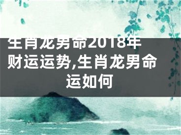生肖龙男命2018年财运运势,生肖龙男命运如何