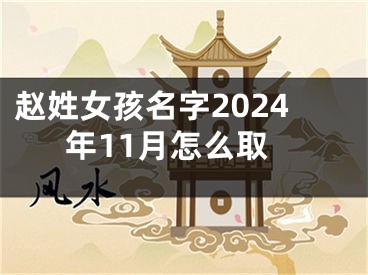 赵姓女孩名字2024年11月怎么取