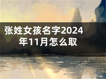 张姓女孩名字2024年11月怎么取