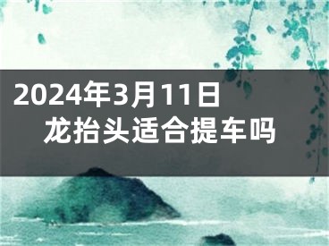 2024年3月11日龙抬头适合提车吗