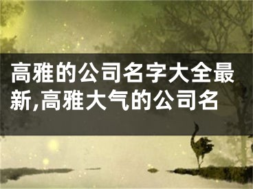 高雅的公司名字大全最新,高雅大气的公司名