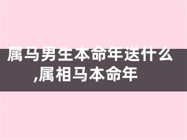 属马男生本命年送什么,属相马本命年